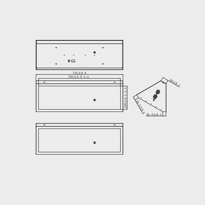 راه حل دستگاه کامل صفحه نمایش دو طرفه 28.6 اینچی بار