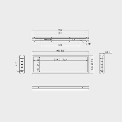37.6 اینچ Bar Type Display صفحه نمایش دو طرفه ایستگاه اتوبوس کاربرد راه حل بیرونی