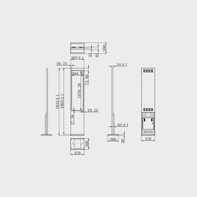 43.9 اینچ Bar Type TFT Display دستگاه HMI نمایشگر تجاری پشتیبانی مرکز خرید